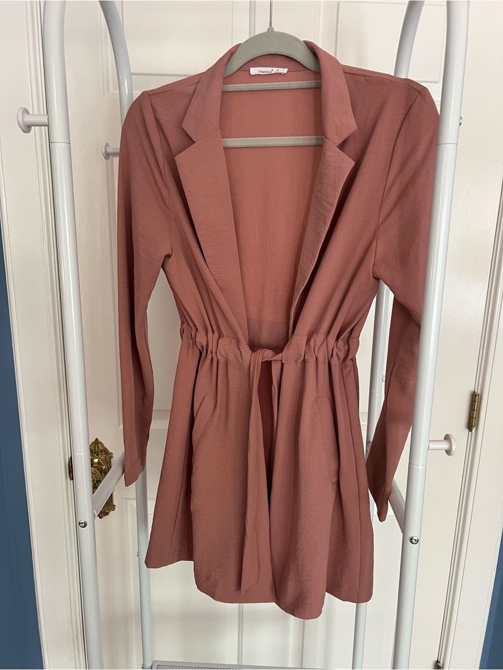 Dusty Rose Mauve Open Blazer Lightweight Size Small